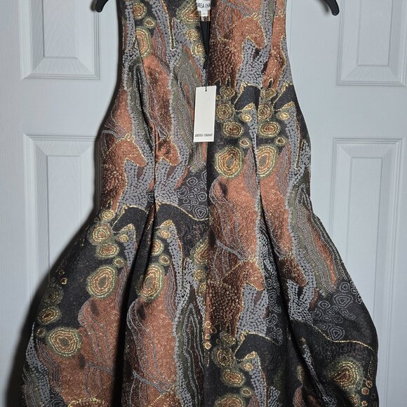 ANDREA IYAMAH VENTI DRESS - KAVA JACQUARD - Picture 3 of 9